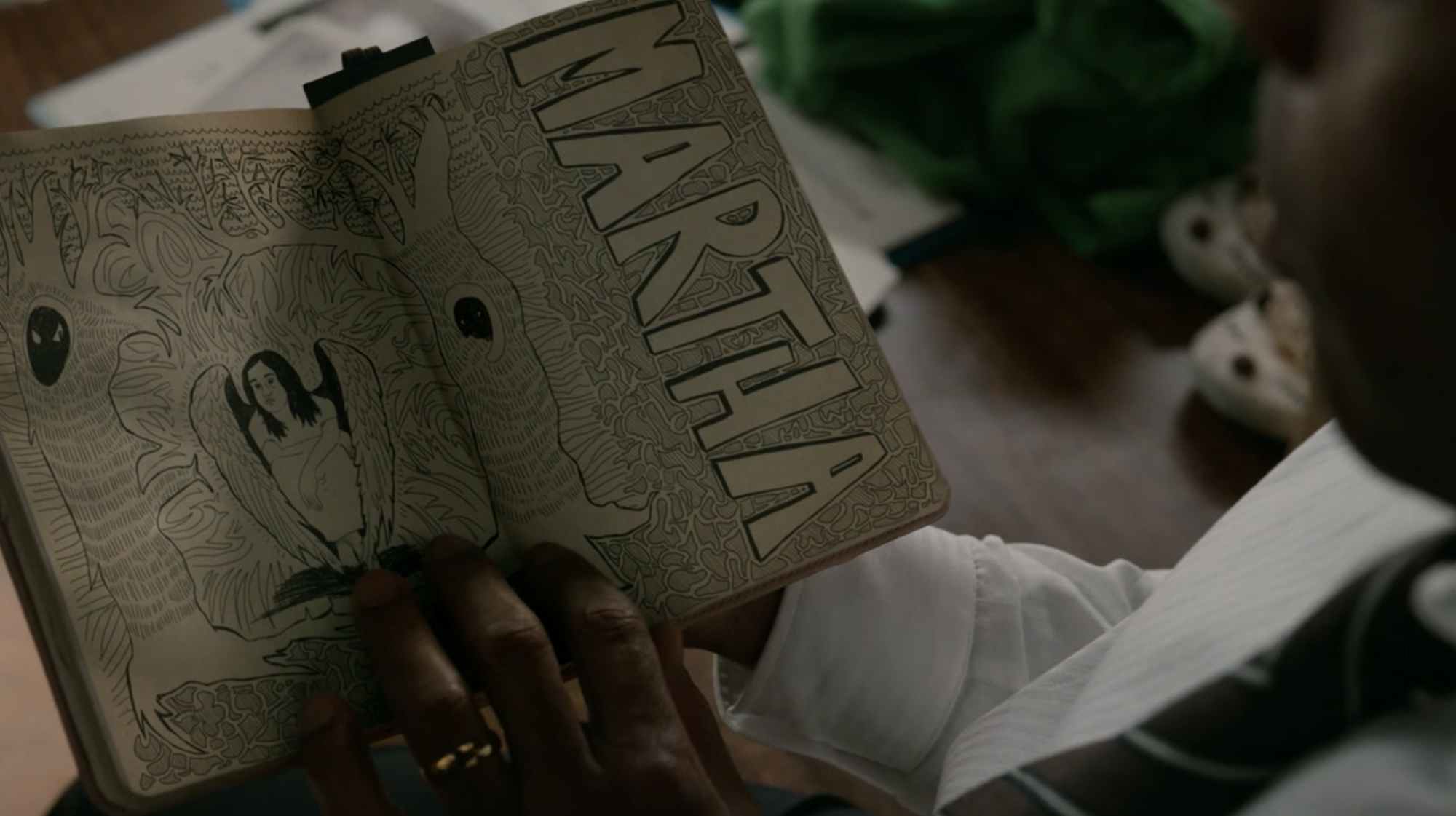 The Wilds S1E09 Nora's Notebook Martha Drawing